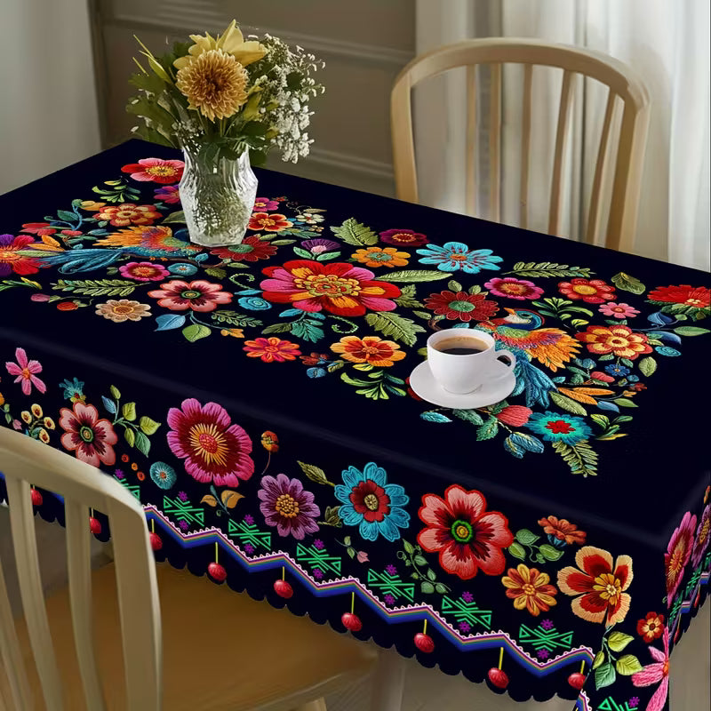 π₯Nieuw binnen 50% KORTINGπMexicaans bloemendekje met geschulpte rand