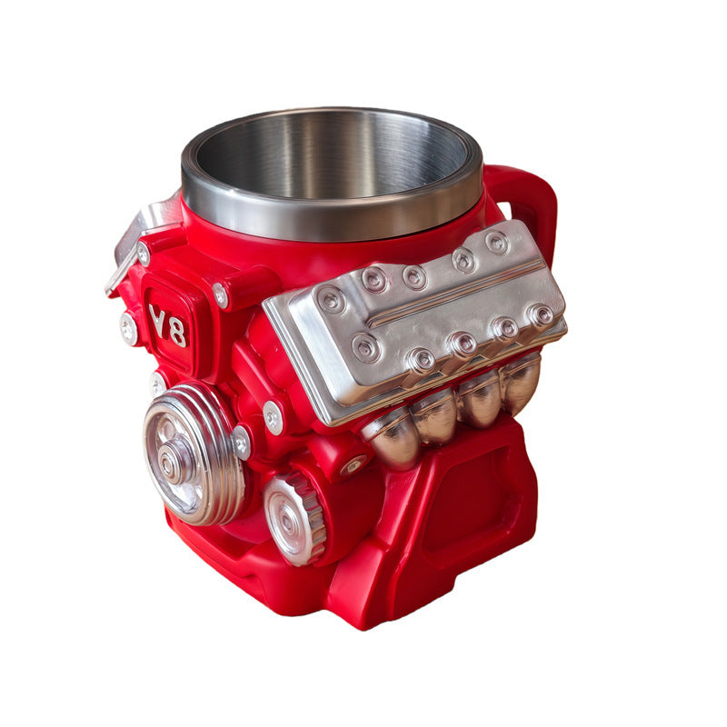 Retro Motorblok Koffiemok - V6/V8 Engine Mug - Het Ultieme Cadeau voor Autoliefhebbers & Monteurs