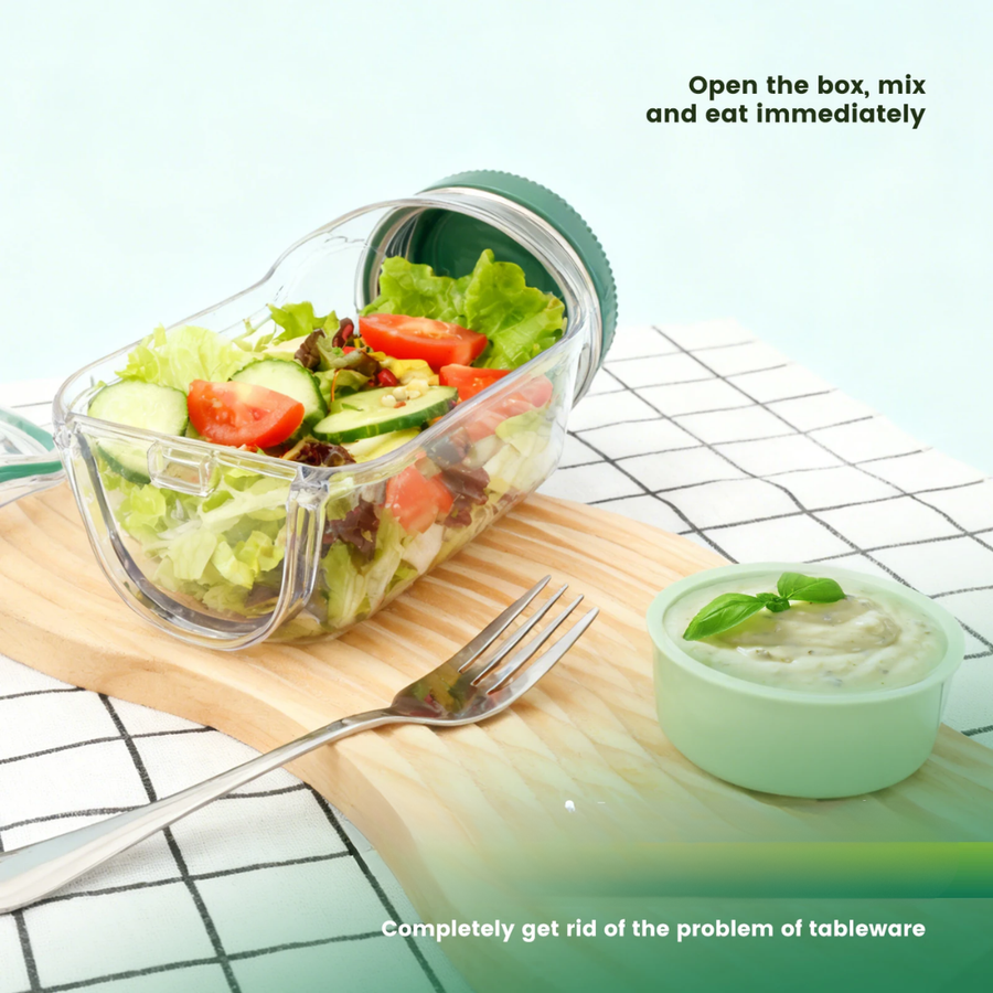 Globetrek° SaladJar 1+1 GRATIS: Verse Salades en Snacks Makkelijk Mee Onderweg