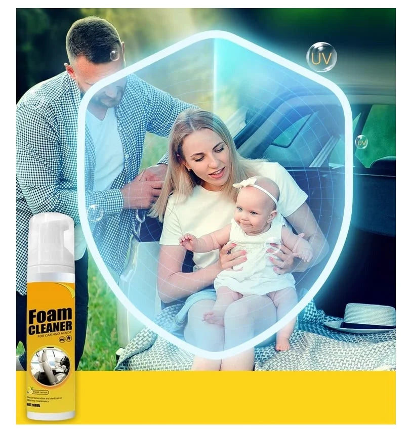 Schuimreiniger voor auto en huis met citroengeur