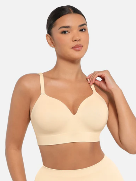 Feelingirl Wireless Push-Up Naadloos Comfortabele Volledige Dekking BH