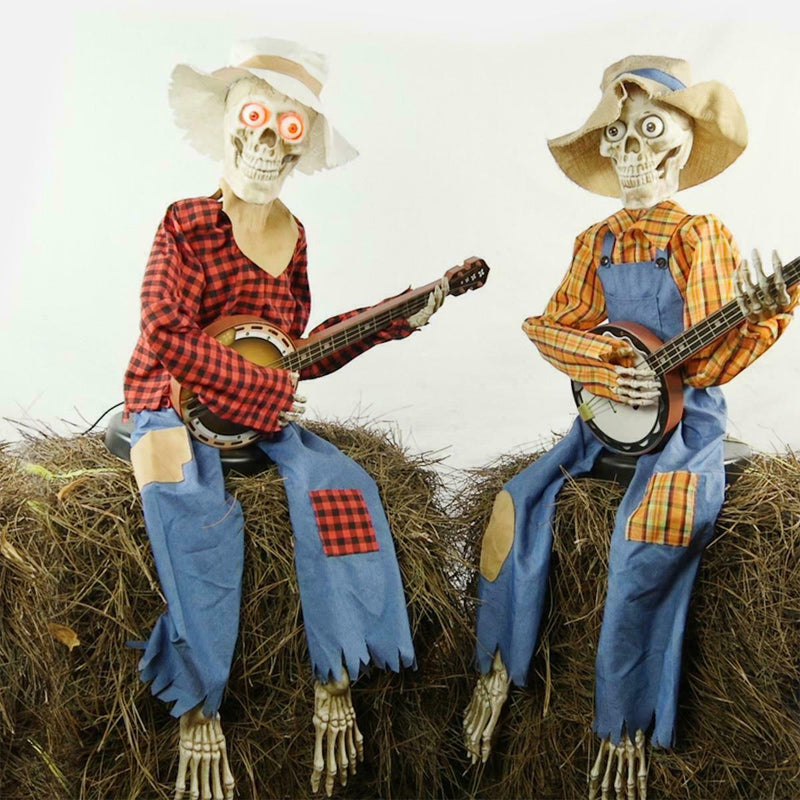 Grappige Geanimeerde Duellerende Banjo-skeletten