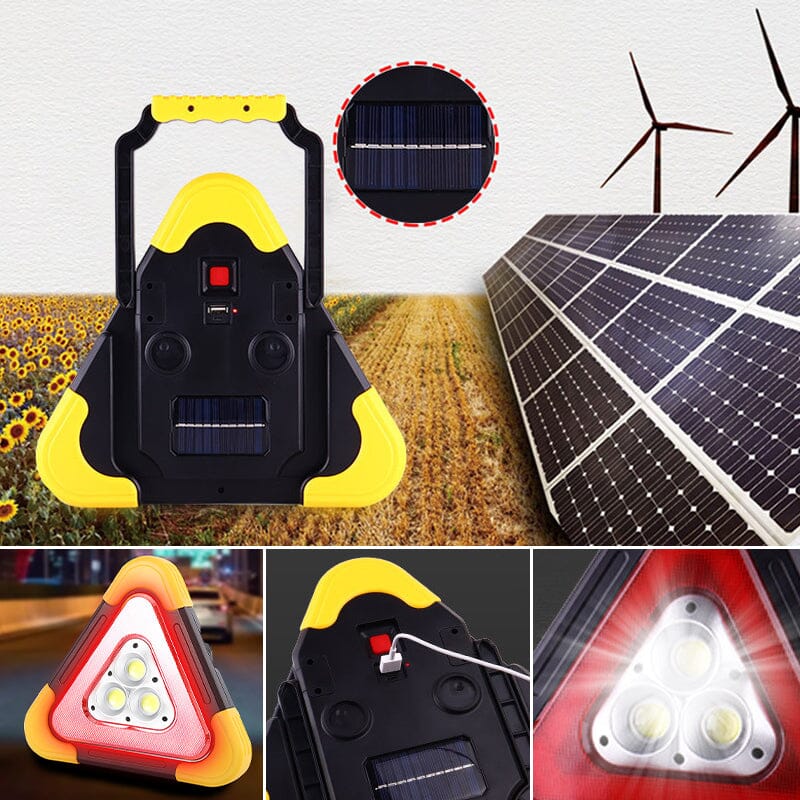 2-in-1 LED Gevarendriehoek op Zonne-Energie