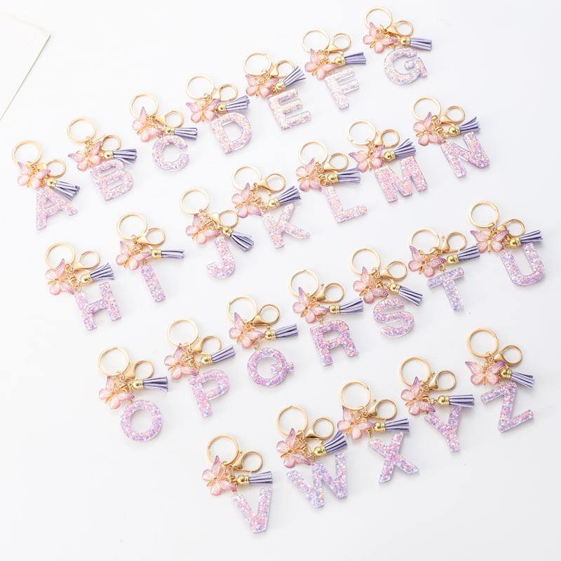 Vlinderletter Sleutelhanger, Levendig, Duurzaam En Lichtgewicht Cadeau
