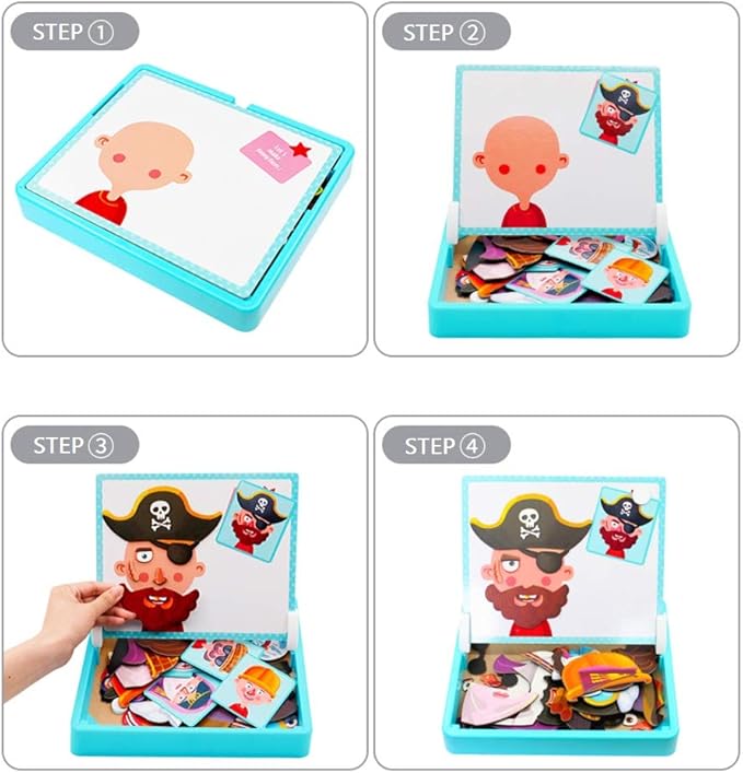 Magnetische puzzels Face Dress Up Reisspel Dubbelzijdig Educatief leerspeelgoed voor kleuter