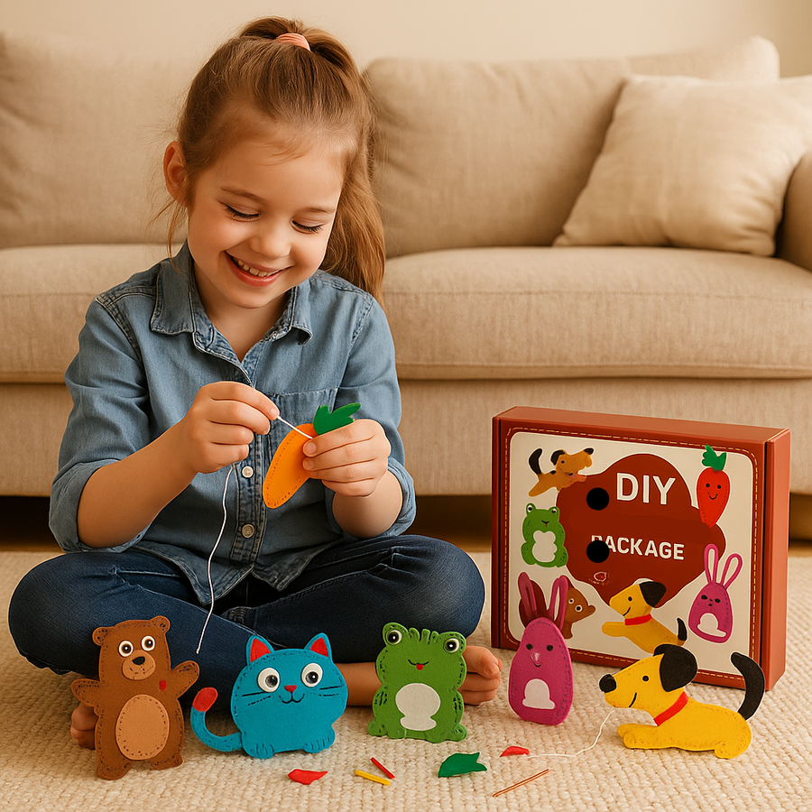 Kletshuts™ SewingCraft 1+1 GRATIS: DIY Dieren Naaiset – Creatief Knutselpakket voor Kinderen