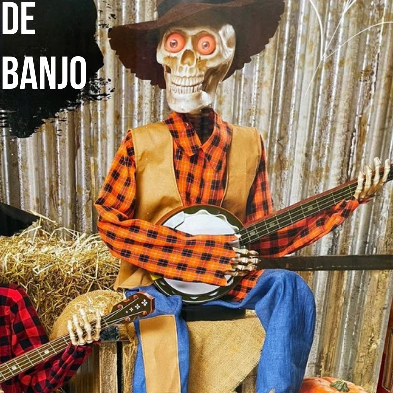 Grappige Geanimeerde Duellerende Banjo-skeletten