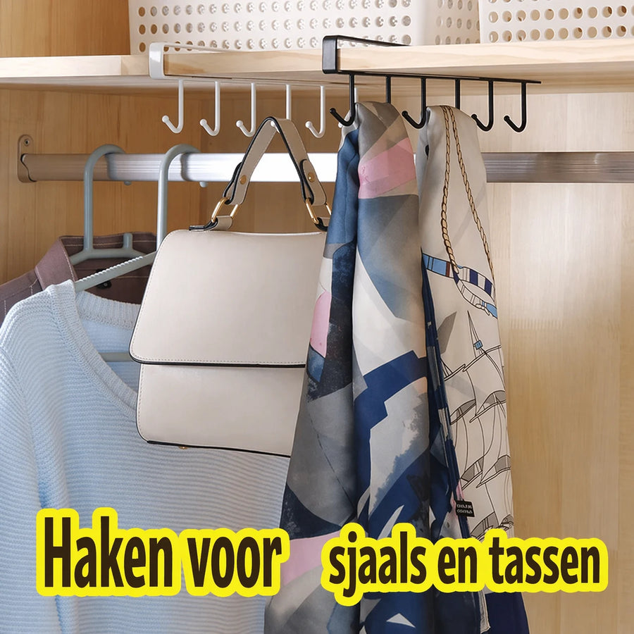 IJzeren Onderplank Hangrek met 6 Haken