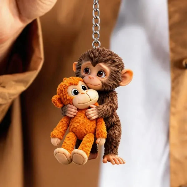 Knuffel-aapje sleutelhanger