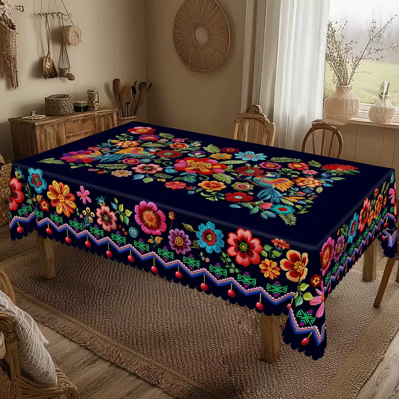 π₯Nieuw binnen 50% KORTINGπMexicaans bloemendekje met geschulpte rand