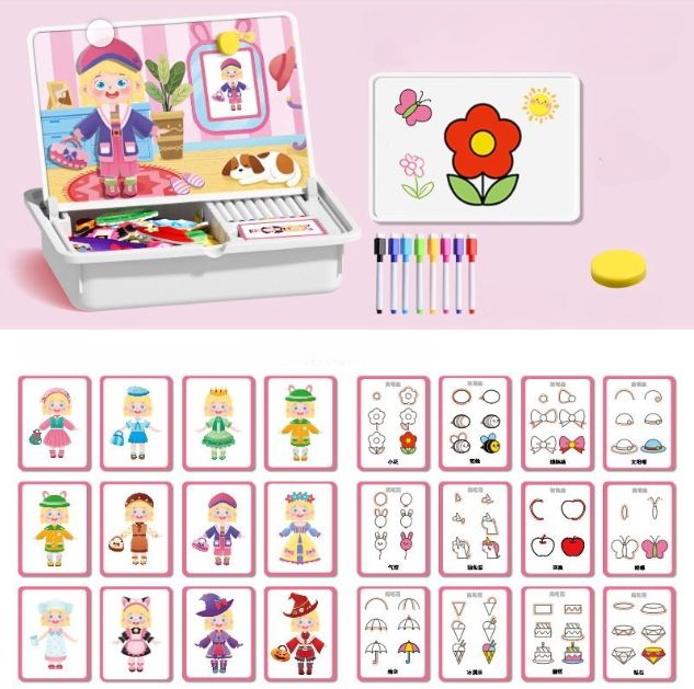 Magnetische puzzels Face Dress Up Reisspel Dubbelzijdig Educatief leerspeelgoed voor kleuter