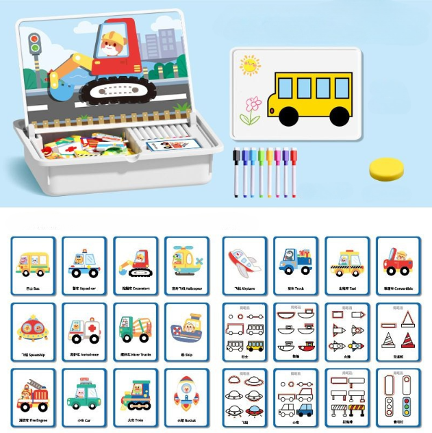 Magnetische puzzels Face Dress Up Reisspel Dubbelzijdig Educatief leerspeelgoed voor kleuter