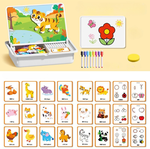 Magnetische puzzels Face Dress Up Reisspel Dubbelzijdig Educatief leerspeelgoed voor kleuter