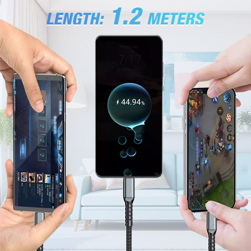 ChargingCable 1+1 GRATIS: 100W Universele 3-In-1 Snellaadkabel