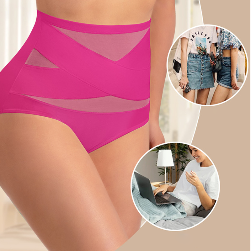 Plusmaat Corrigerende Slip met Hoge Taille en Cross-Band