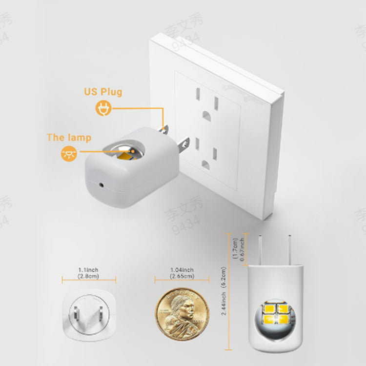 Koop 1 krijg 1 gratis✨Slimme LED-wandcontactdoos nachtlampje met automatische dimmer