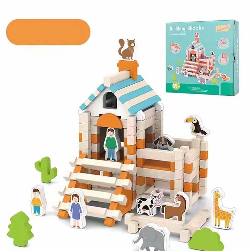 Educatieve houten bouwstenen