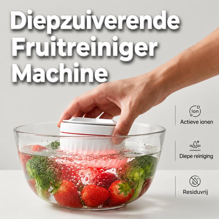 Draagbare groente- en fruitreiniger met ionentechnologie