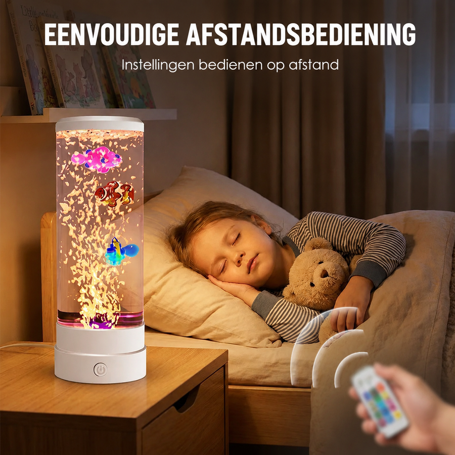 LED aquarium-bubbellamp met 7 kleuren en afstandsbediening