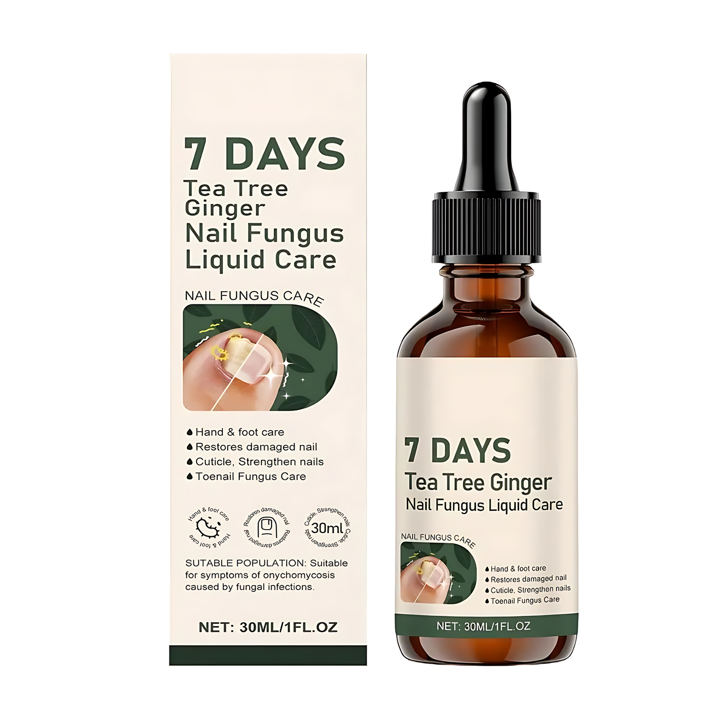 NailDrops 1+1 GRATIS: Vloeibare Nagelschimmelherst Reparatieellende Druppels