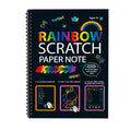🌈Creatief regenboog kraskunstnotitieboek - Laat de kunstenaar in je los! Complete set met sjablonen en stylussen - Ideaal voor stressverlichting, creatief cadeau voor kinderen en volwassenen ✨
