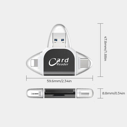 4-IN-1 UNIVERSELE MULTI-POORT SD/TF KAARTLEZER