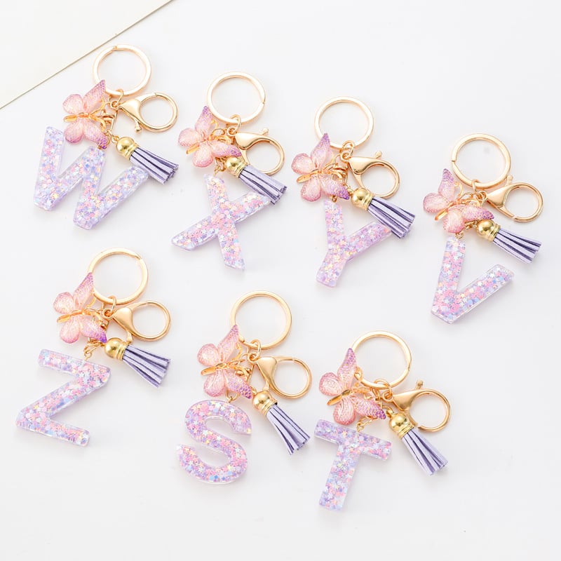 Vlinderletter Sleutelhanger, Levendig, Duurzaam En Lichtgewicht Cadeau