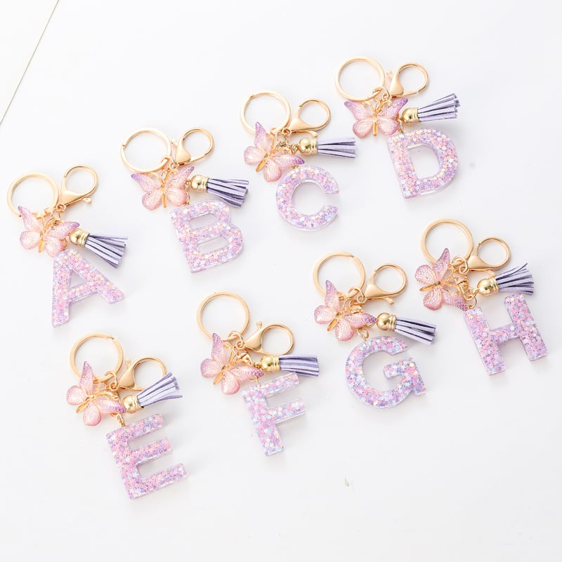 Vlinderletter Sleutelhanger, Levendig, Duurzaam En Lichtgewicht Cadeau