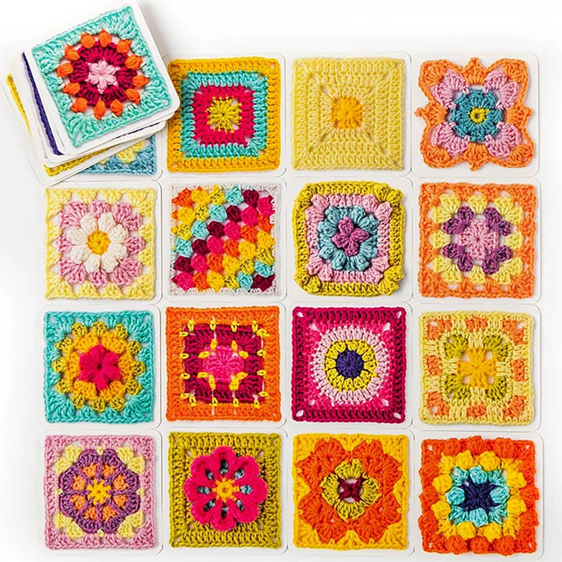 CrochetCards: Gids voor Haakvierkantjes - Complete Kaartenset voor Haken