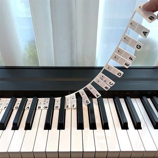 KeyboardLabel – Verwijderbare Siliconen Notenstroken voor Piano & Keyboard