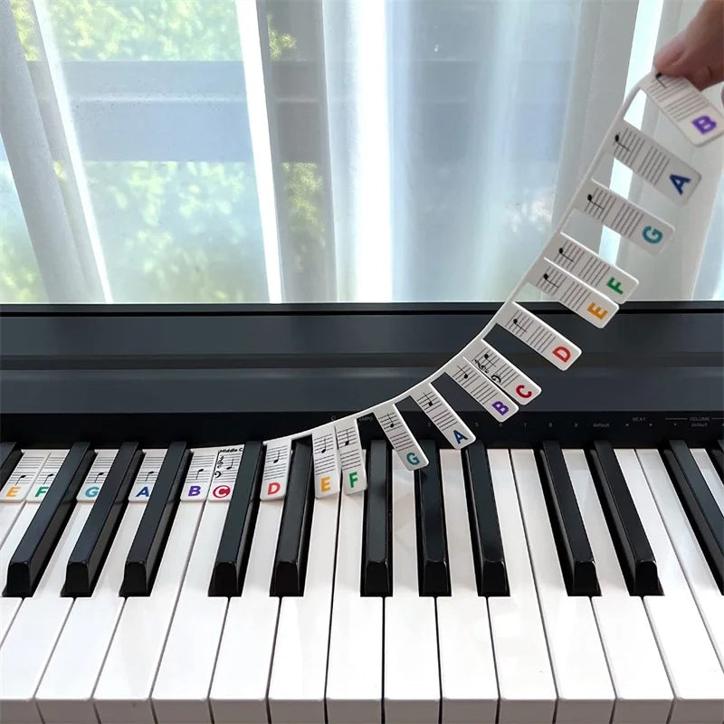 KeyboardLabel – Verwijderbare Siliconen Notenstroken voor Piano & Keyboard