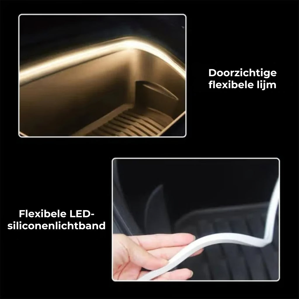 Dynamisch vloeiende kofferbakverlichtingsstrip