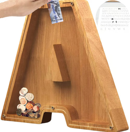 Spaarbank Letter - houten Cadeau voor Kinderen