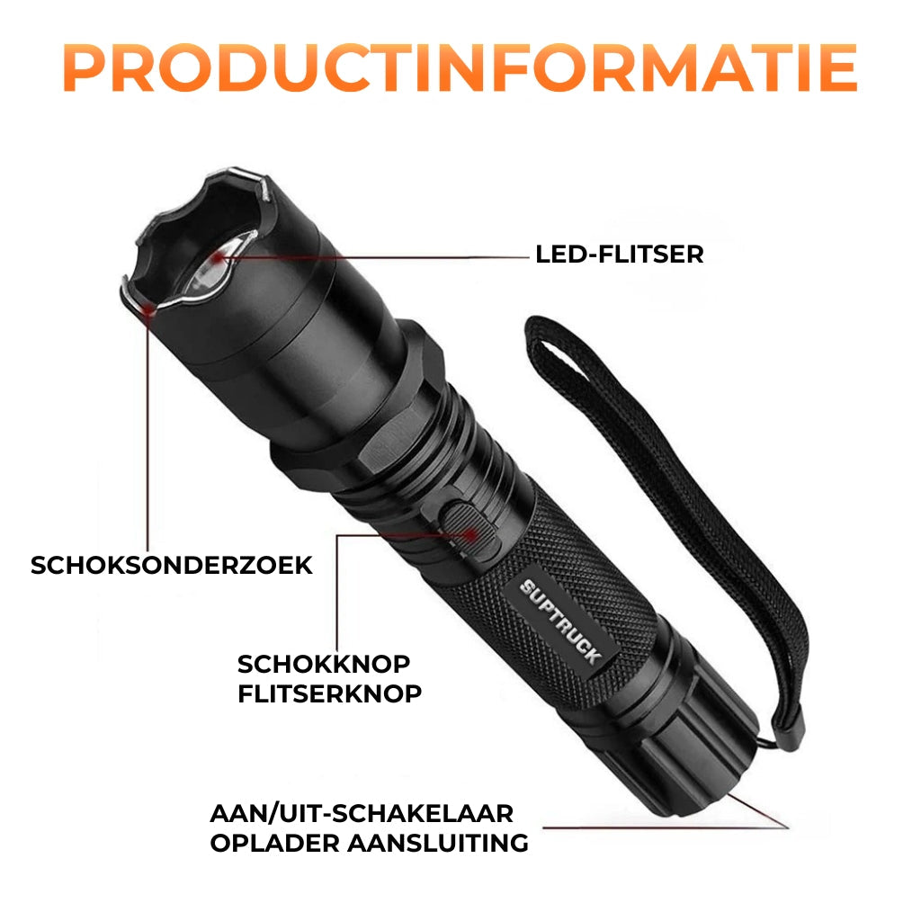 VoltGuard X95 Tactische Stun Zaklamp ⚡ Licht in het donker, kracht in gevaar