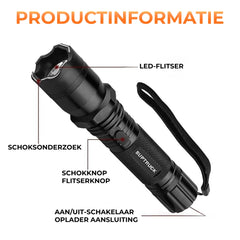 VoltGuard X95 Tactische Stun Zaklamp ⚡ Licht in het donker, kracht in gevaar