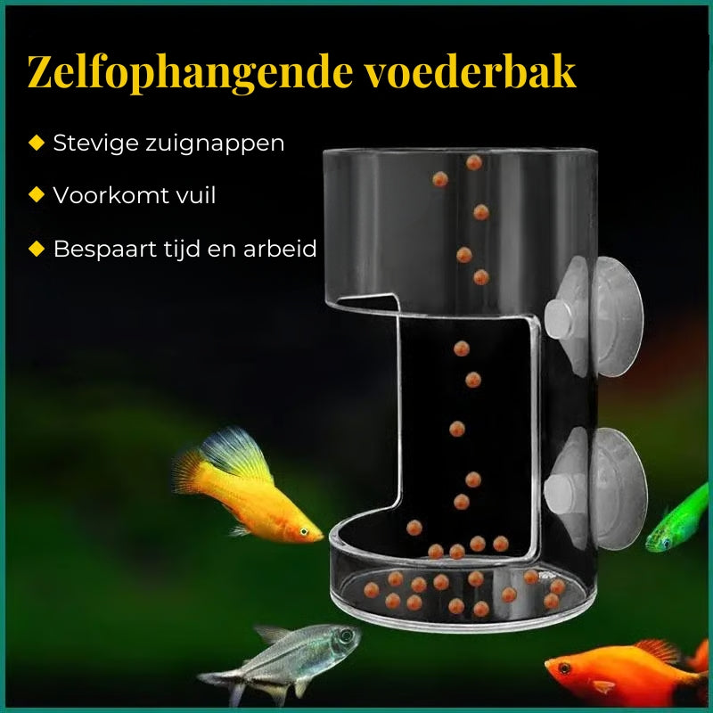 Rommelvrije aquarium voederbak