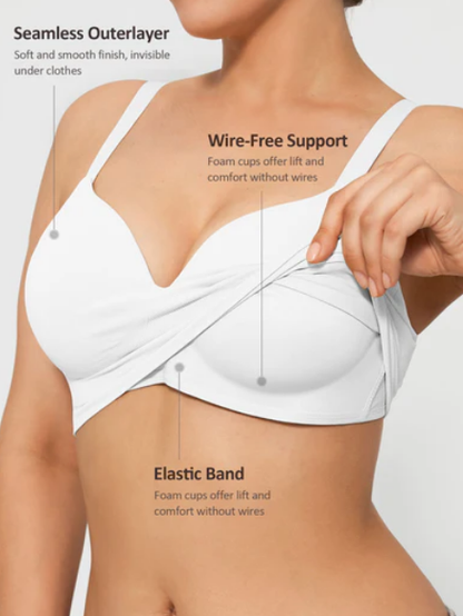 Feelingirl Wireless Push-Up Naadloos Comfortabele Volledige Dekking BH