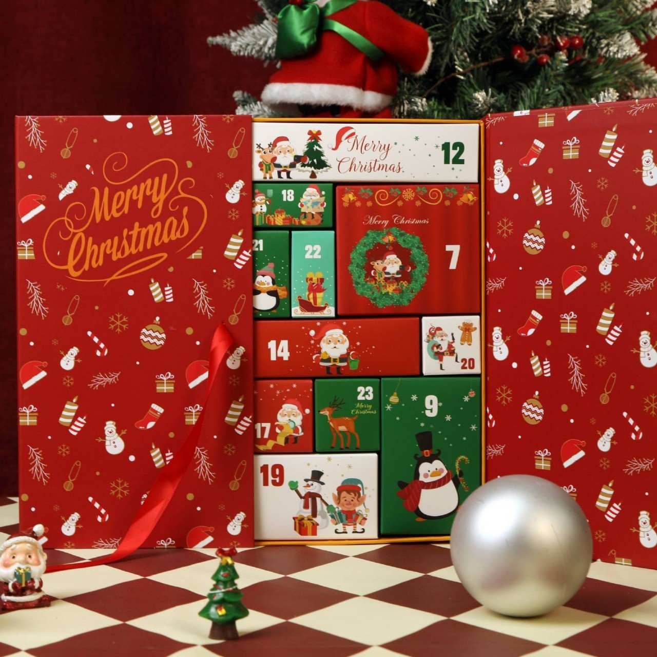 🎁 24 dagen vol verrassingen — Roze marmeren adventskalender 2025