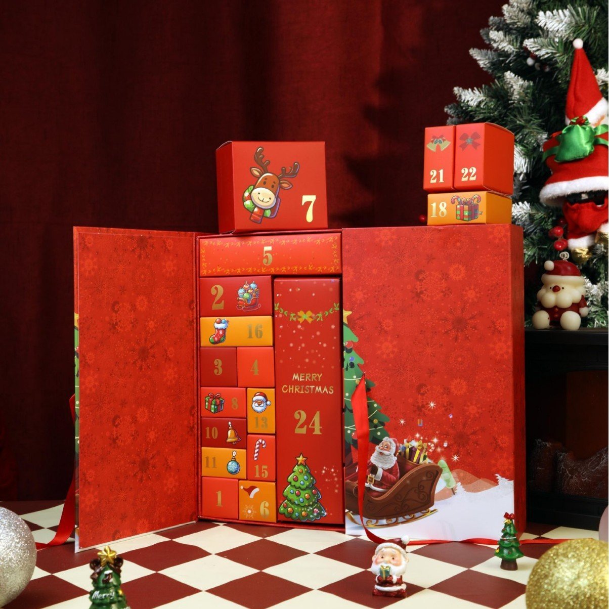 🎁 24 dagen vol verrassingen — Roze marmeren adventskalender 2025