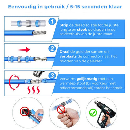 Soldeer afdichting draad connectoren