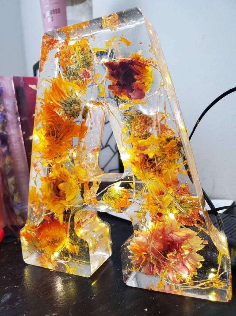🎁Handgemaakte Bloemenharsletters LED
