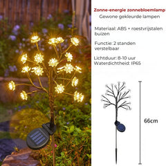 Zonne-Energie Kersenbloemen Tuinlamp