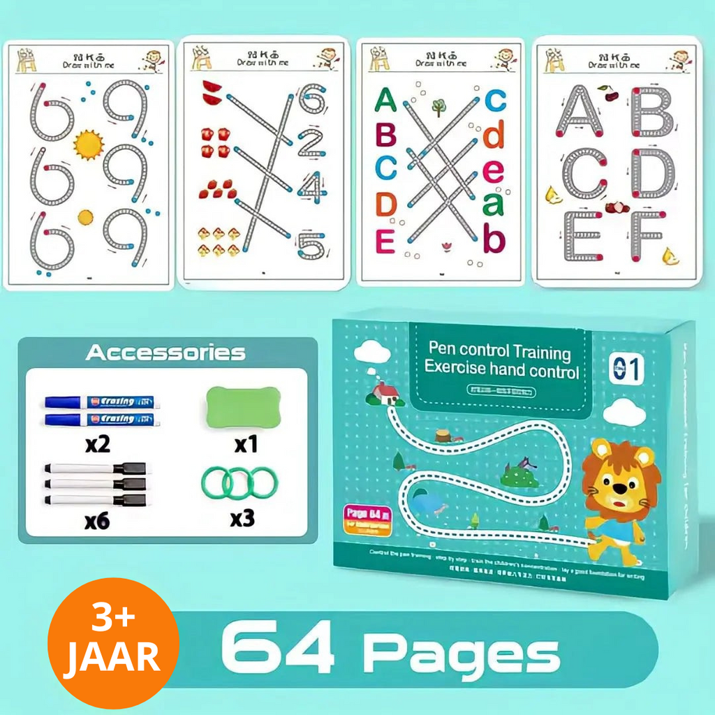 KiddoLearn™ - Hergebruikbaar schrijfboek
