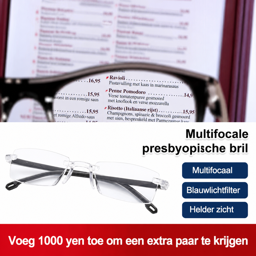 Multifocale leesbril met blauwlichtfilter
