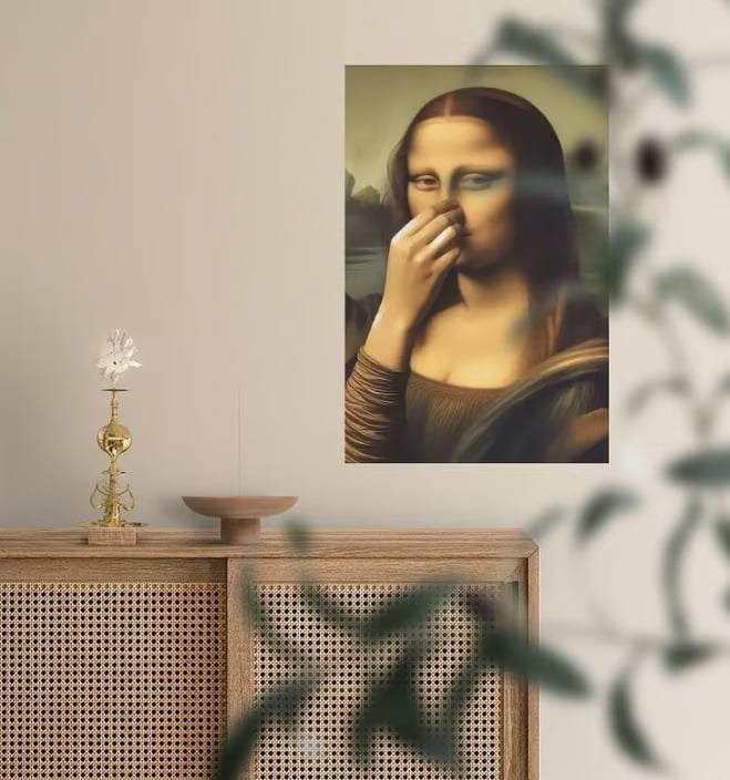 Mona Lisa Neushoudende Canvas Kunst（Exclusief Frame)