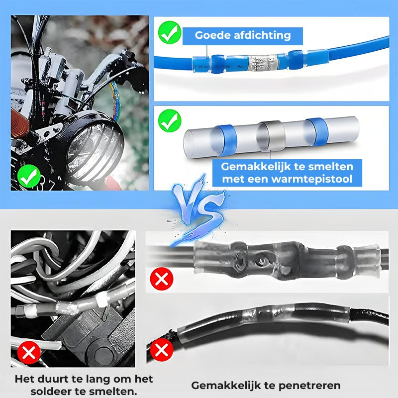 Soldeer afdichting draad connectoren