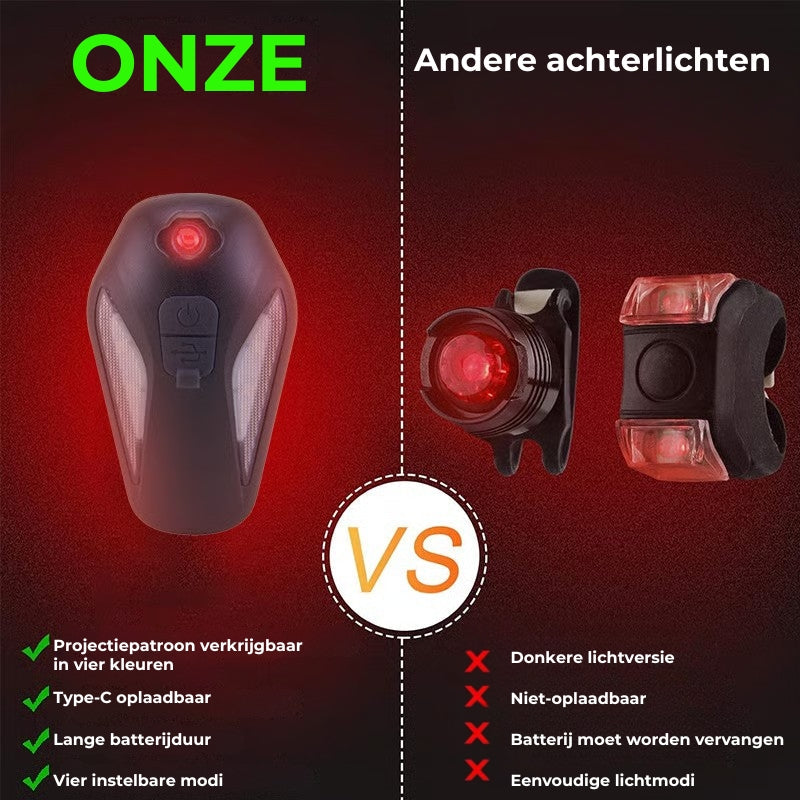 Fietsachterlicht - Vleugelprojectie