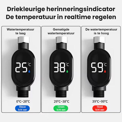 💧Douche thermometer🌡️Geen giswerk meer - Instant Temp!🚿