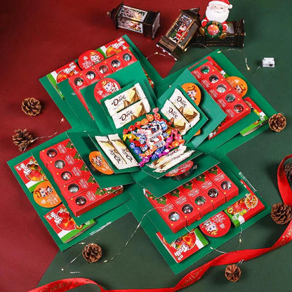 🎅💸 Creatieve Kerstcadeaudoos (5 Lagen) - Verrassingsdoos met Lint