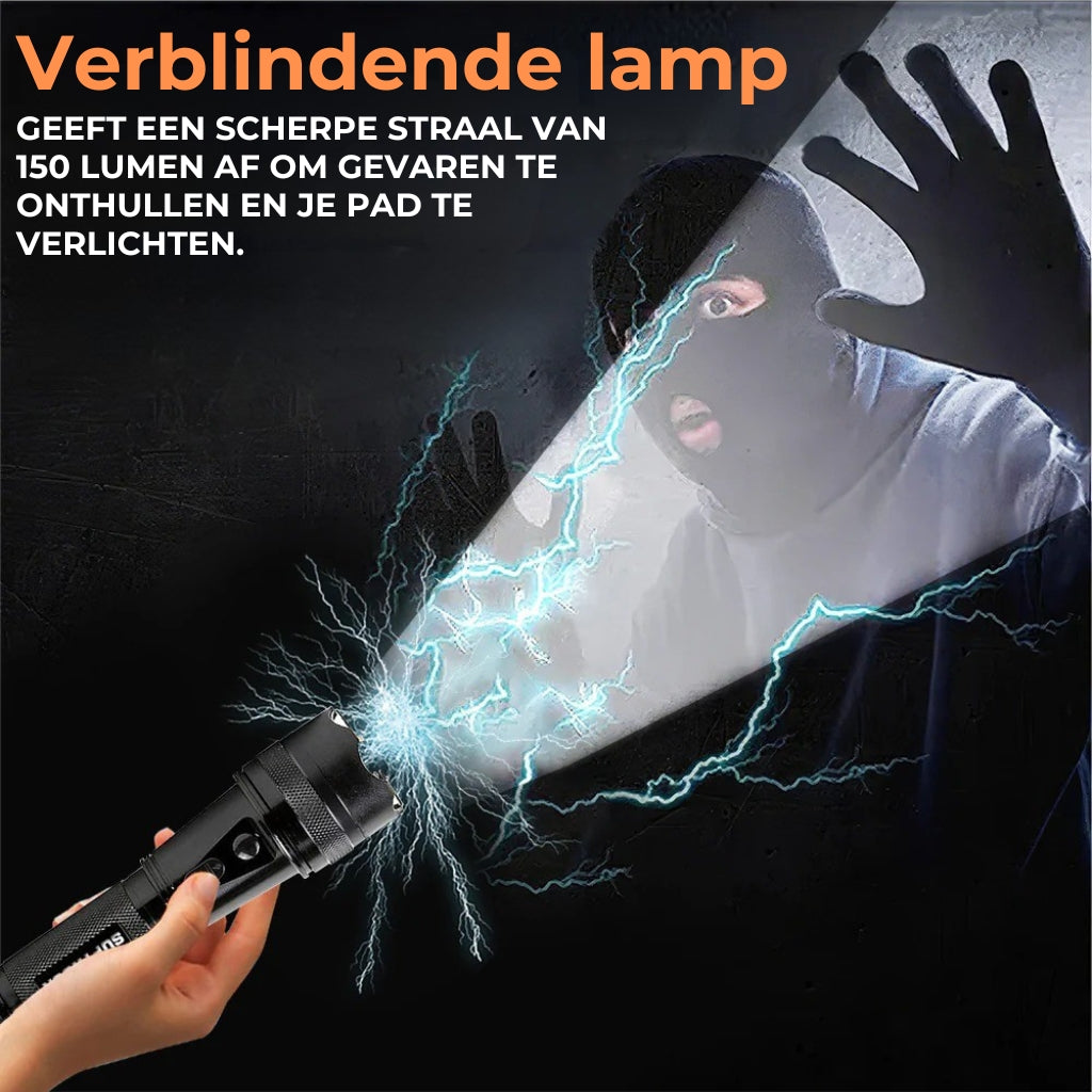 VoltGuard X95 Tactische Stun Zaklamp ⚡ Licht in het donker, kracht in gevaar